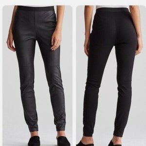 NWOT Eileen Fisher Leather Front/Ponte Back Leggings Size Medium